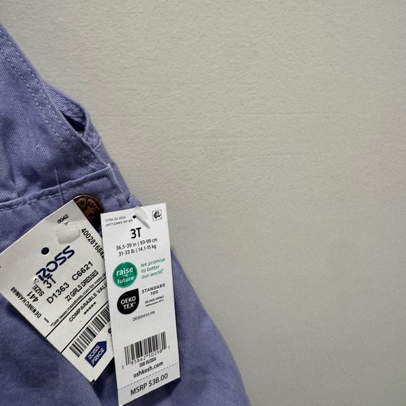 OshKosh B'gosh Lavender Kids Overall Dress - Picture 4 of 4
